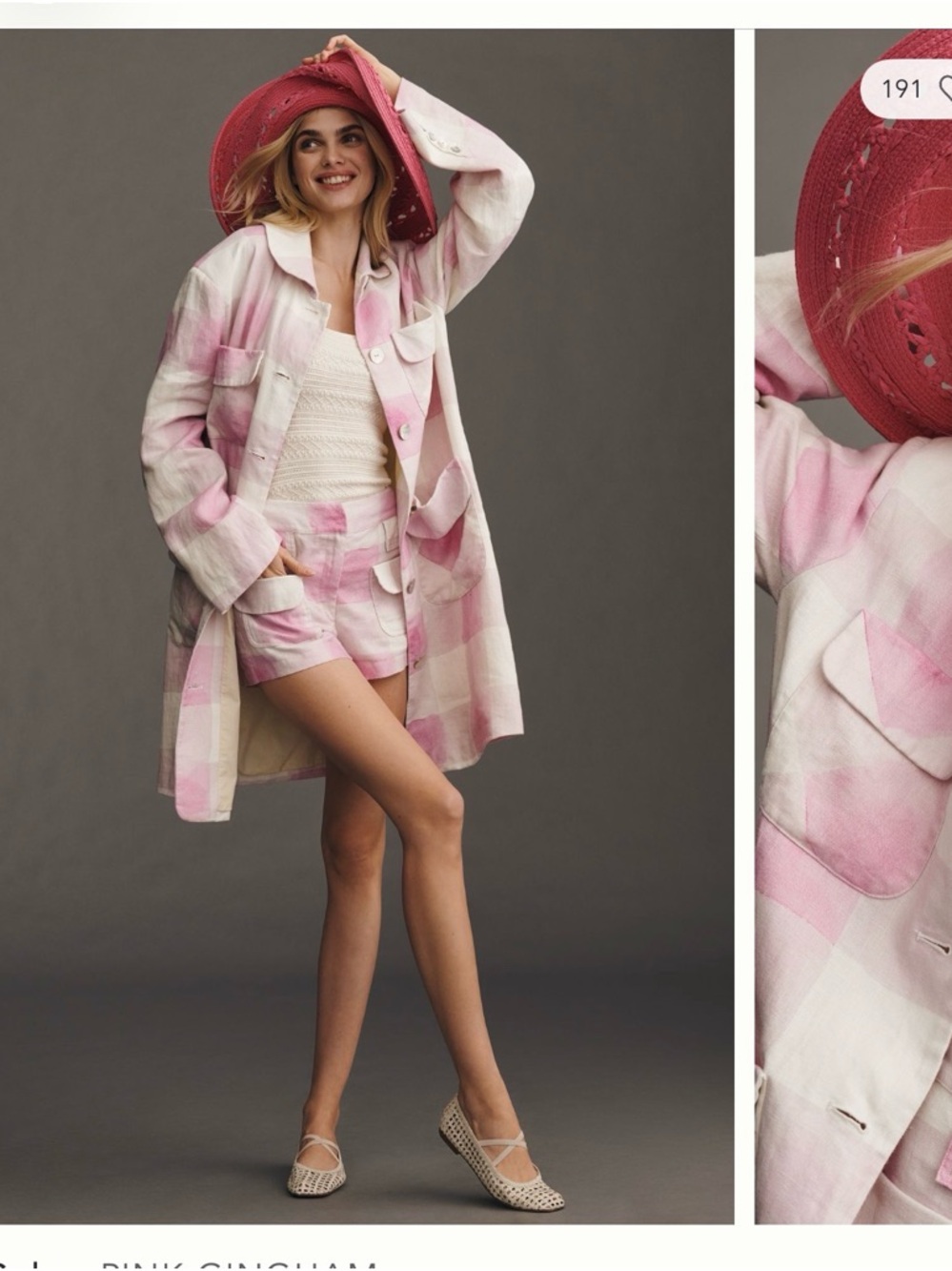 Tracy Reese Pink and Cream Cargo Shorts